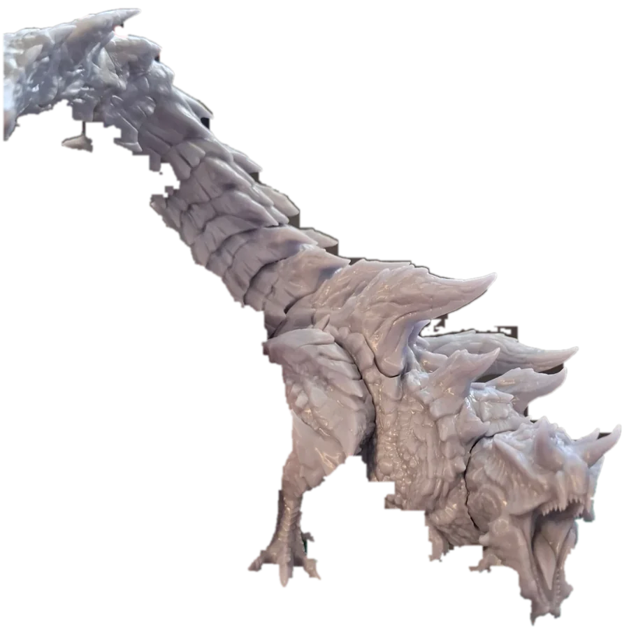 Dragon imprimé en résine et assemblé, photo envoyée par un client